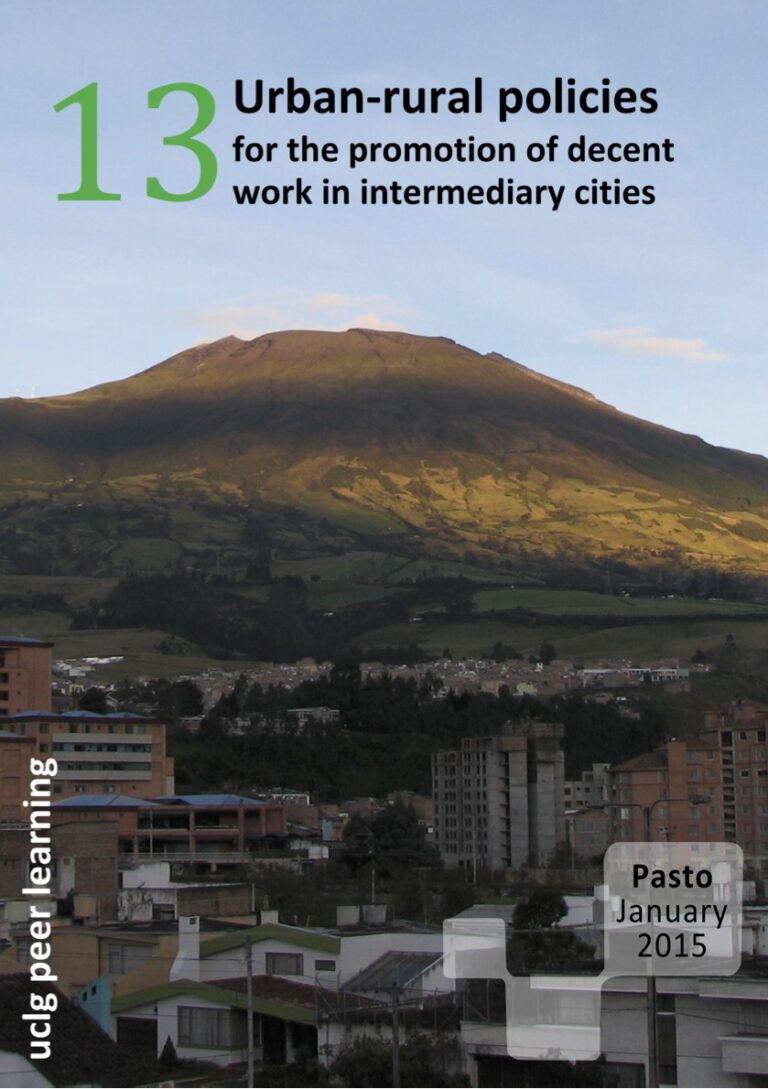 Cover PLN #13 - Urban-rural policies for the promotion of decent work in intermediary cities