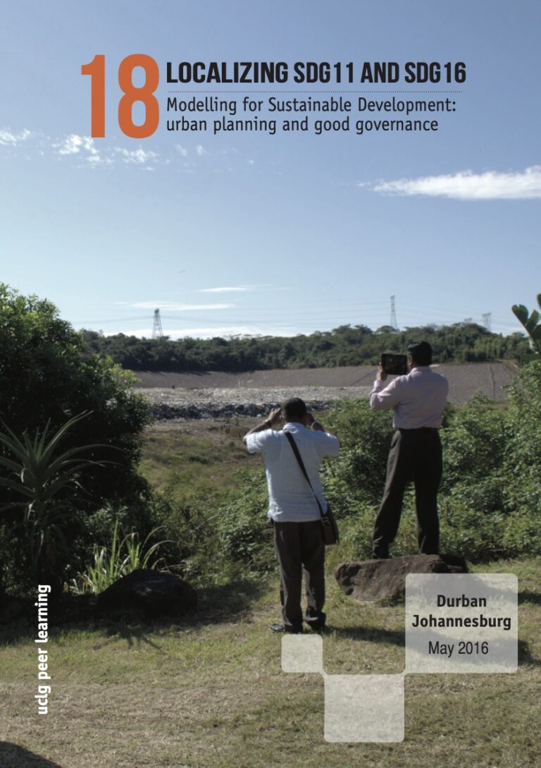 Cover PLN #18 - Localizing SDG 11 and SDG 16: Modelling for Sustainable Development- urban planning and good governance